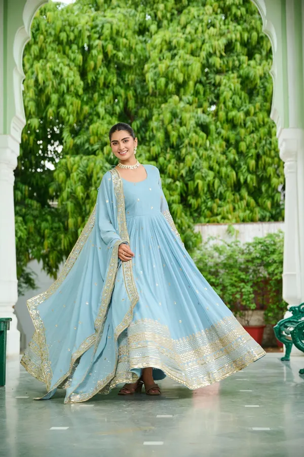 Premium_Faux_Georgette_Embroidered_Gown_With_Dupatta