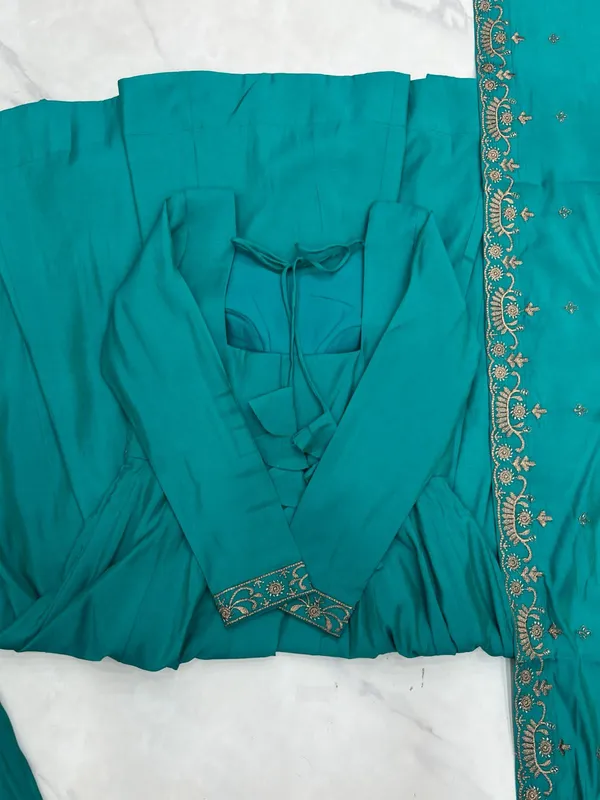 Royal_Aqua_Chanderi_Silk_Premium_Handwork_Anarkali_Set