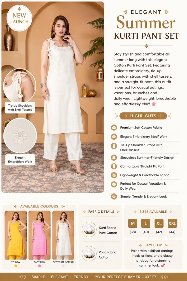 Summer_Special_Sleeveless_Cotton_Kurti_Pant_Set