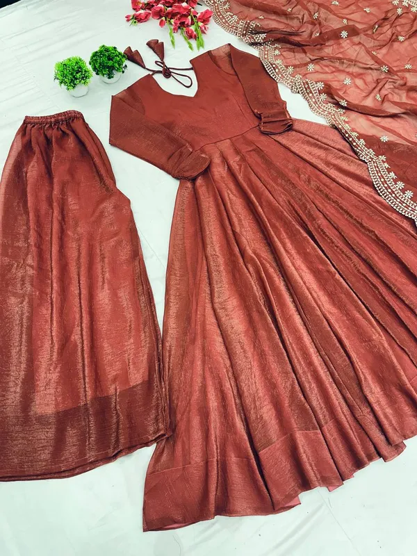 Luxury_Fandy_Silk_4.5_Meter_Flair_Anarkali_Set_With_Heavy_Sequins_Dupatta