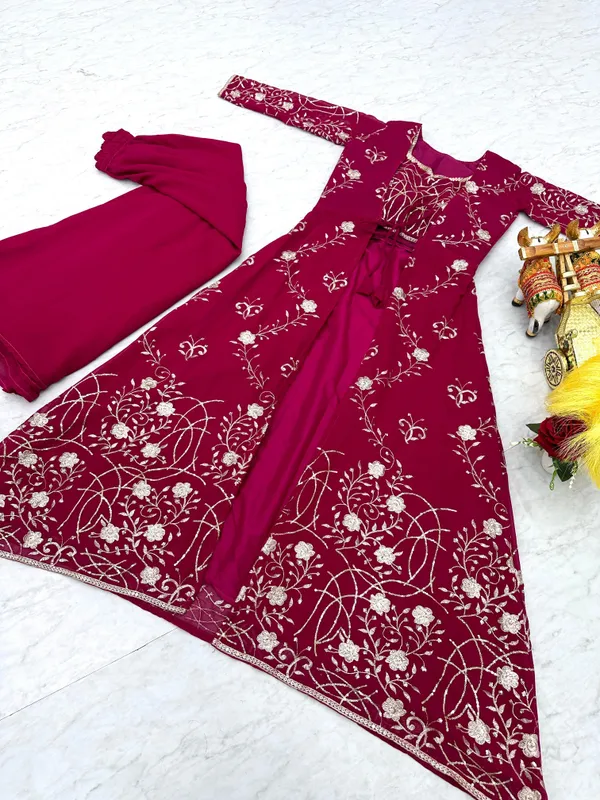 Premium_Faux_Georgette_Designer_Embroidered_Choli_Palazzo_Set