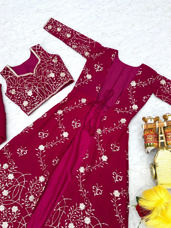 Premium_Faux_Georgette_Designer_Embroidered_Choli_Palazzo_Set
