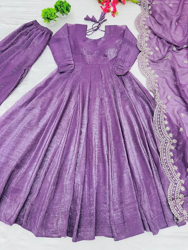 Luxury_Fandy_Silk_4.5_Meter_Flair_Anarkali_Set_With_Heavy_Sequins_Dupatta