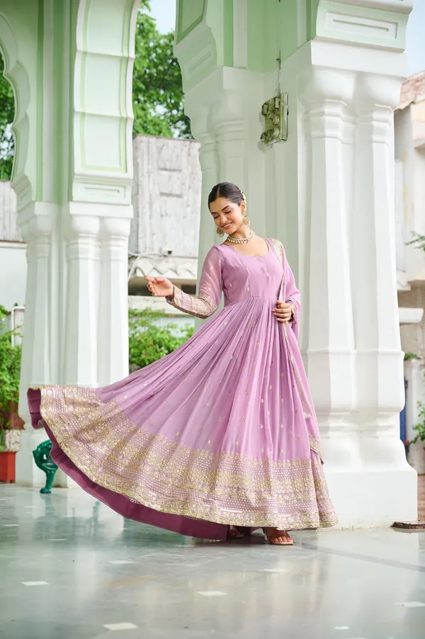Premium_Faux_Georgette_Embroidered_Gown_With_Dupatta