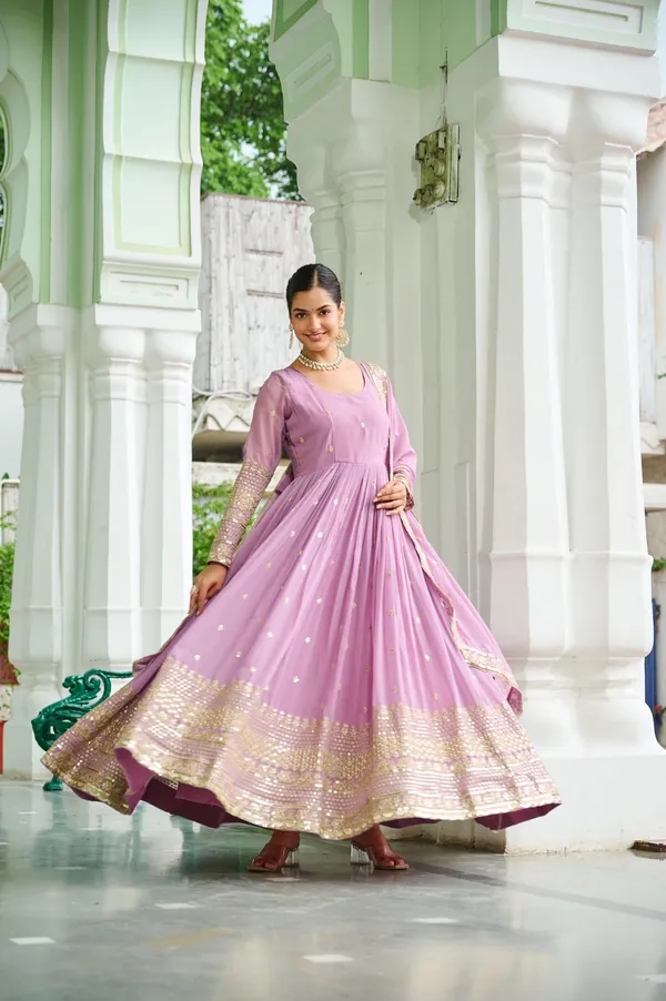 Premium_Faux_Georgette_Embroidered_Gown_With_Dupatta