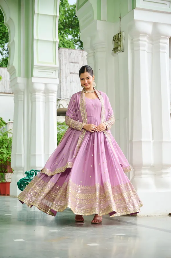 Premium_Faux_Georgette_Embroidered_Gown_With_Dupatta