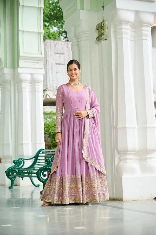 Premium_Faux_Georgette_Embroidered_Gown_With_Dupatta