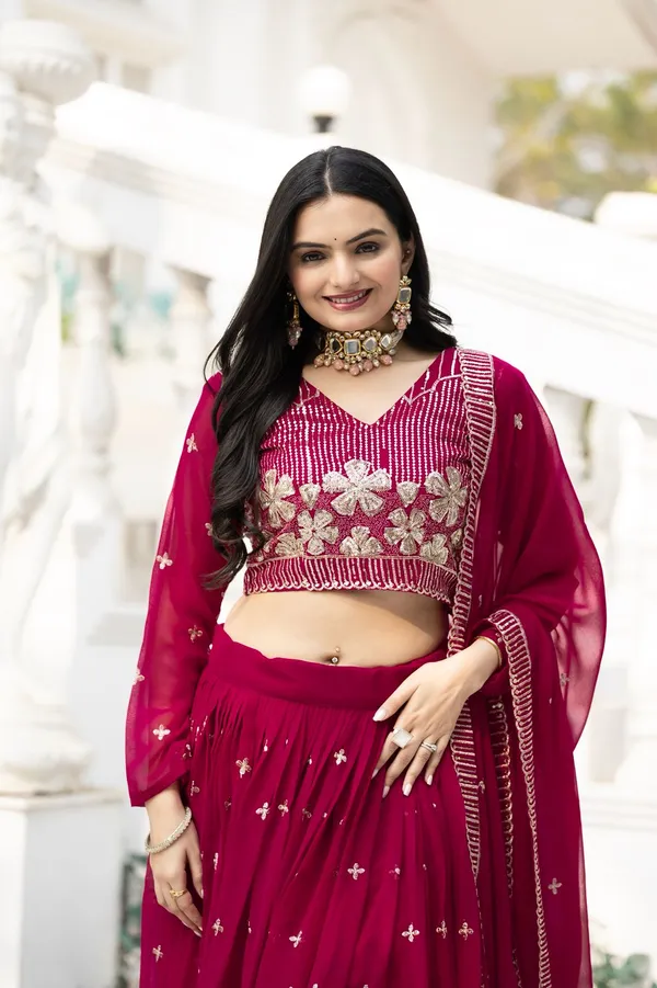 Premium_Festive_Sequins_Embroidered_Faux_Georgette_Lehenga_Choli_Set