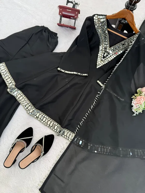 Cosmos_Silk_Real_Mirror_Work_Top_With_Plazo_&_Dupatta_Set_(Premium_3_Piece_Set)