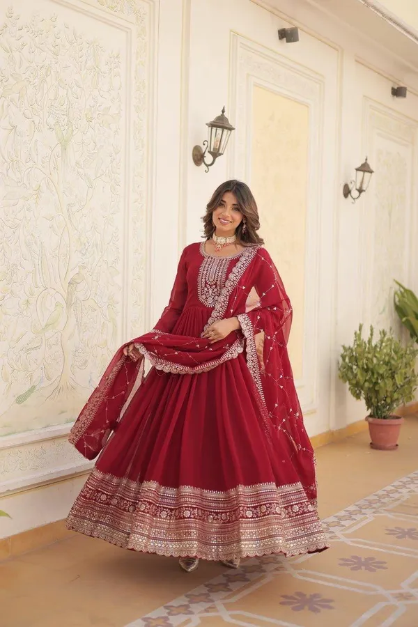 Premium_Faux_Blooming_Sequins_Embroidered_Gown_With_Arco_Cut_Dupatta