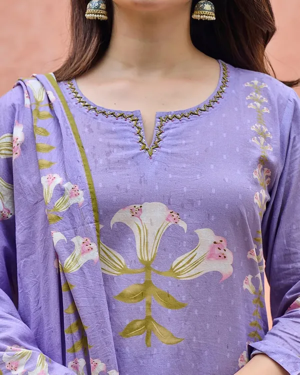 Premium_Floral_Printed_Cotton_Kurta_Set_With_Hand_Embroidered_Neckline_&_Mal_Cotton_Dupatta