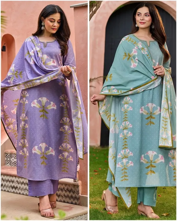 Premium_Floral_Printed_Cotton_Kurta_Set_With_Hand_Embroidered_Neckline_&_Mal_Cotton_Dupatta