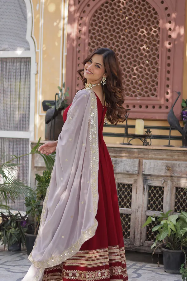 Premium_Faux_Blooming_Zari_Sequins_Embroidered_Gown_With_Dupatta