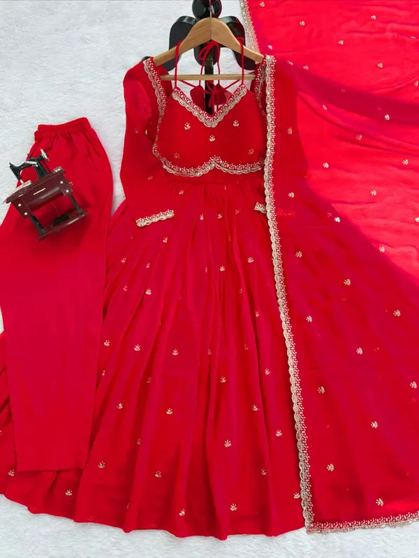 Premium_Faux_Georgette_Thread_Sequin_Anarkali_With_Pant_&_Dupatta