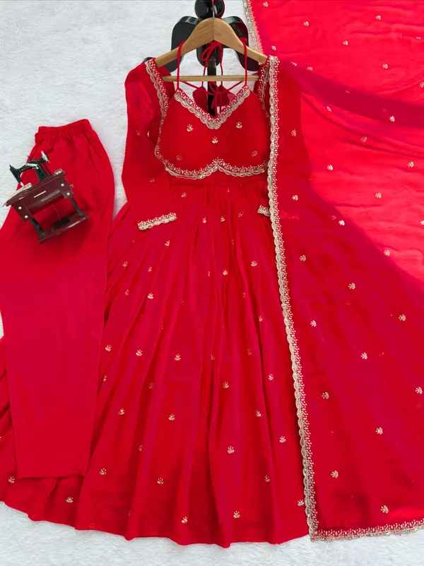 Premium_Faux_Georgette_Thread_Sequin_Anarkali_With_Pant_&_Dupatta