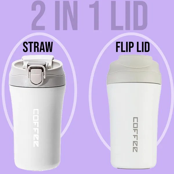 White_Stainless_Steel_Leak_Proof_Tumbler_Hot_And_Cold_With_Handle,_Lid_&_Straw_(400_Ml)