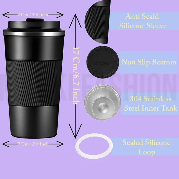 Black_Stainless_Steel_Reusable_Insulated_Coffee_Cup_With_Leakproof_Lid