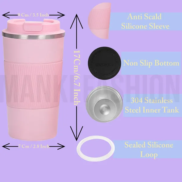 Pink_Stainless_Steel_Reusable_Insulated_Coffee_Cup_With_Leakproof_Lid