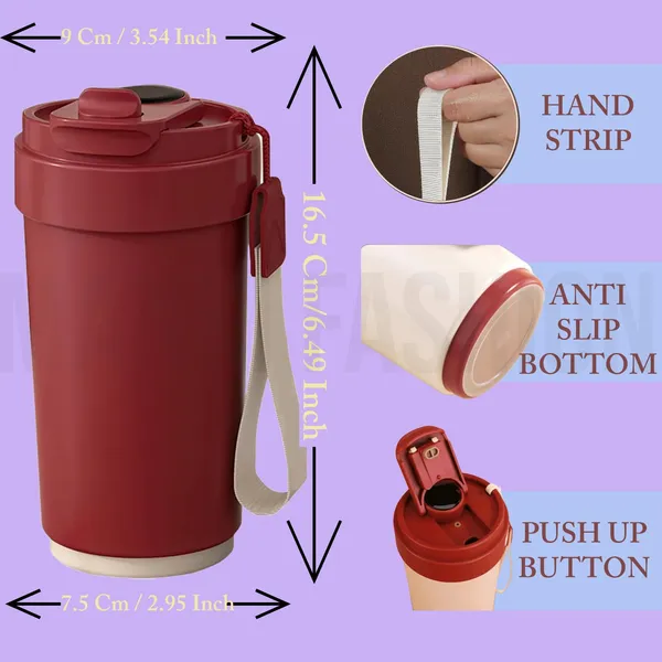 Red_Insulated_Coffee_Mug_With_Temperature_Display_|_316_Stainless_Steel_(450_Ml)