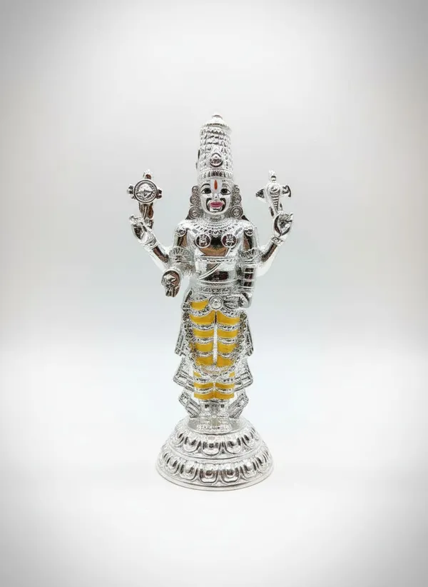 Premium_999_6"_Silver_Plated_Dhoti_Balaji_-_Full_Silver_For_Pooja_Room