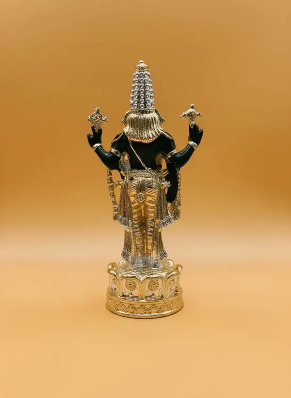 Premium_999_5"__Silver_&_Gold_Plated_Kamal_Balaji_-_Gold_And_Silver_For_Pooja_Room