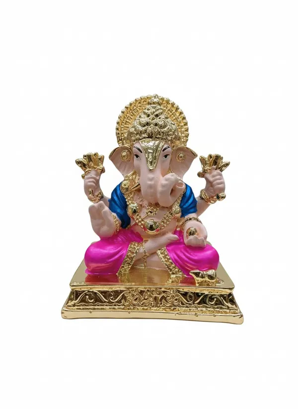 999_Premium_Gold_plated_Ganesh_with_Cloth_and_Body_painting