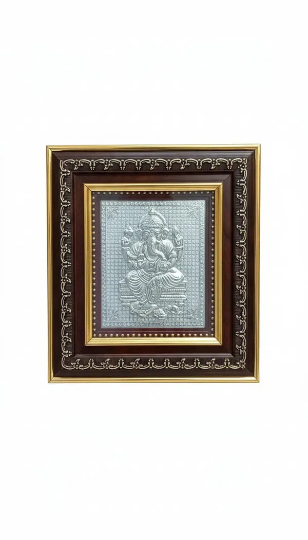 Premium_Silver_Hathi_Chap_No2_Frame_Ganesha_For_Pooja_Room