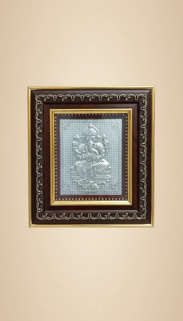 Premium_Silver_Hathi_Chap_No2_Frame_Ganesha_For_Pooja_Room