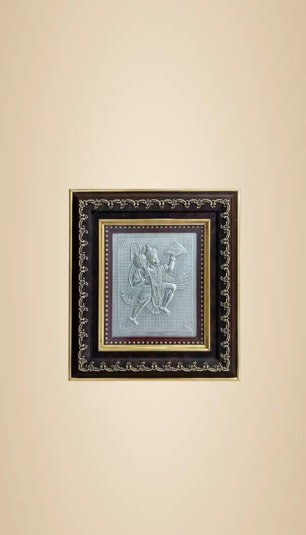 Premium_Silver_Hathi_Chap_No2_Frame_Hanuman_For_Pooja_Room