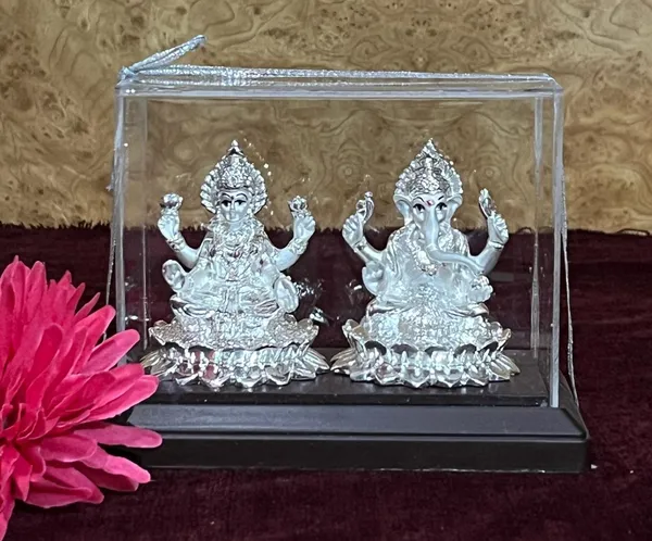 Premium_999_Silver_Plated_Ganesh_Lakshmi_For_Pooja_Room