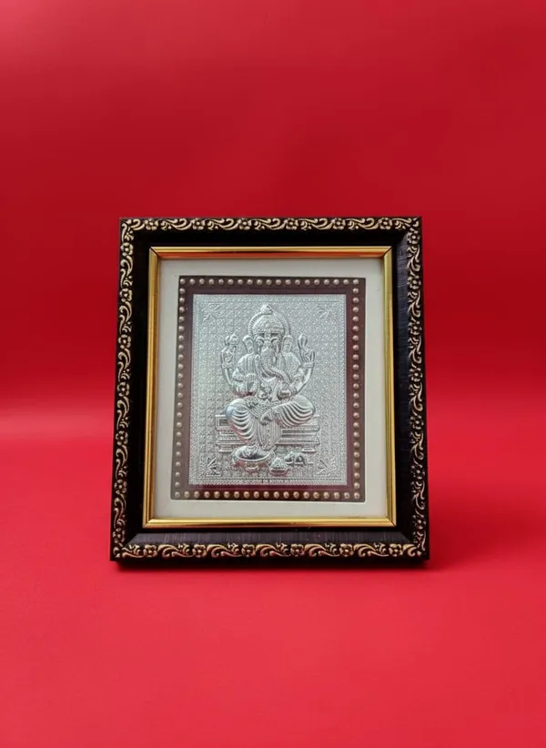 Premium_Silver_Mini_Frame_Ganesha_For_Pooja_Room