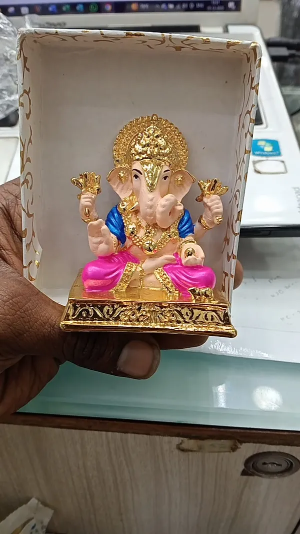 999_Premium_Gold_plated_Ganesh_with_Cloth_and_Body_painting