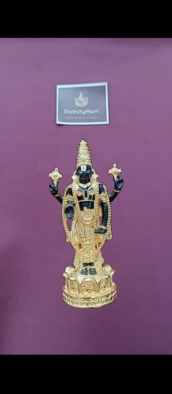 Golden_Premium_999__5"__Gold_Plated_Kamal_Balaji_-_Black_And_Gold_For_Pooja_Room