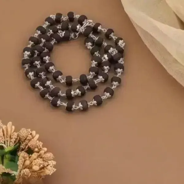 Premium_Pure_Silver_Capped_Karungali_Mala_-_54_Beeds_For_Pooja_Room