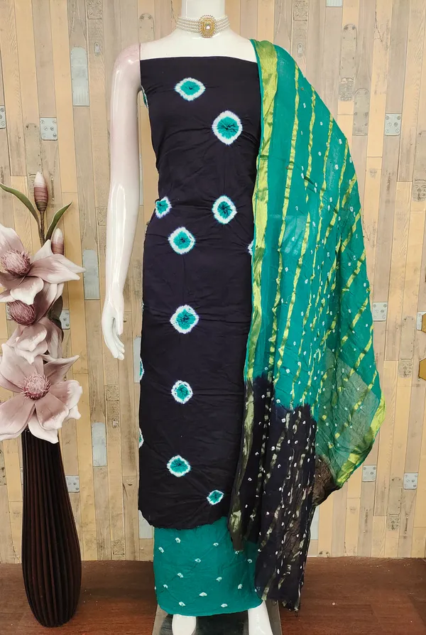 Unstitched_Suit_Dress_Material_|_Pure_Cotton_Hand_Bandhej_Bandhani_|_Premium_Unstitched_Suit_Material_For_Her_|_4.20_Meter_Top_&_Bottom_With_2_Meter_Dupatta
