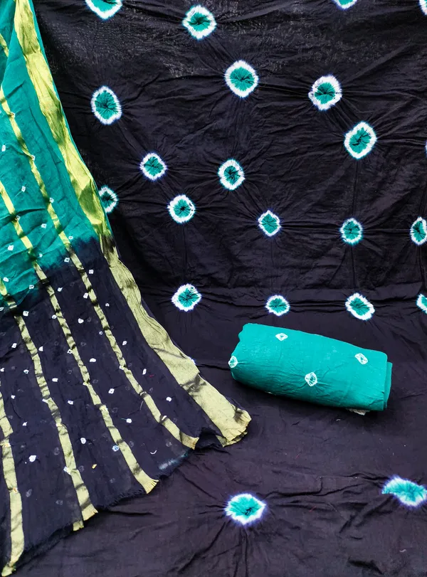 Unstitched_Suit_Dress_Material_|_Pure_Cotton_Hand_Bandhej_Bandhani_|_Premium_Unstitched_Suit_Material_For_Her_|_4.20_Meter_Top_&_Bottom_With_2_Meter_Dupatta
