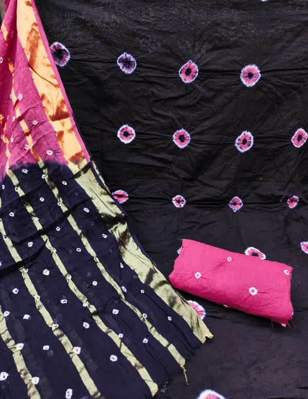 Unstitched_Suit_Dress_Material_|_Pure_Cotton_Hand_Bandhej_Bandhani_|_Premium_Unstitched_Suit_Material_For_Her_|_4.20_Meter_Top_&_Bottom_With_2_Meter_Dupatta