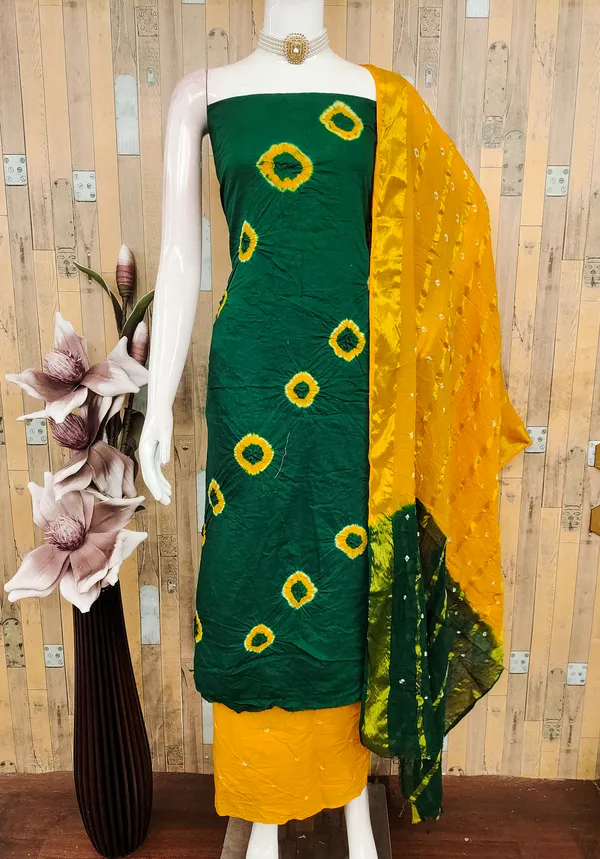 Unstitched_Suit_Dress_Material_|_Pure_Cotton_Hand_Bandhej_Bandhani_|_Premium_Unstitched_Suit_Material_For_Her_|_4.20_Meter_Top_&_Bottom_With_2_Meter_Dupatta
