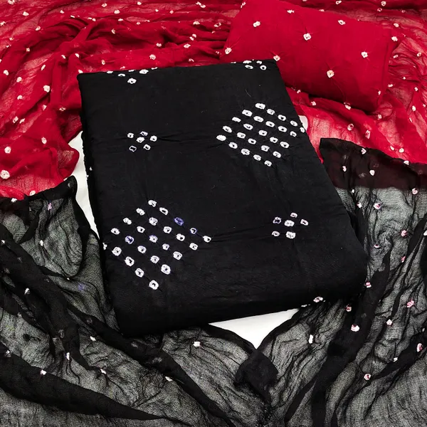 Black_&_Red_Pure_Rayon_Hand_Bandhej_Bandhani_Unstitched_Suit_Dress_Material_With_2_Meter_Dupatta_For_Women
