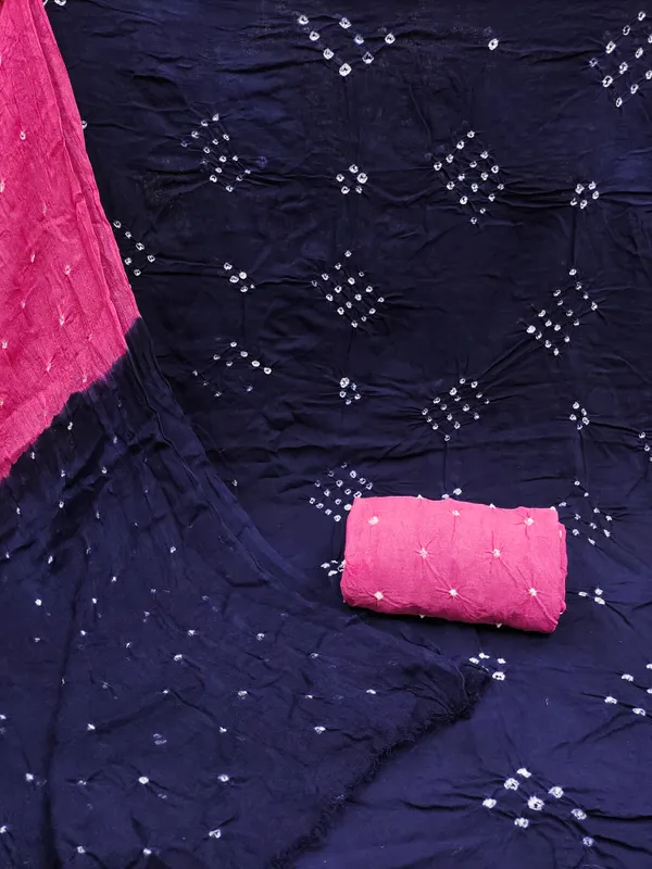 Blue_&_Pink_Pure_Rayon_Hand_Bandhej_Bandhani_Unstitched_Suit_Dress_Material_With_2_Meter_Dupatta_For_Women