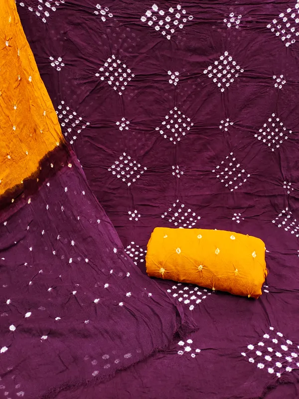 Wine_&_Yellow_Pure_Rayon_Hand_Bandhej_Bandhani_Unstitched_Suit_Dress_Material_With_2_Meter_Dupatta_For_Women