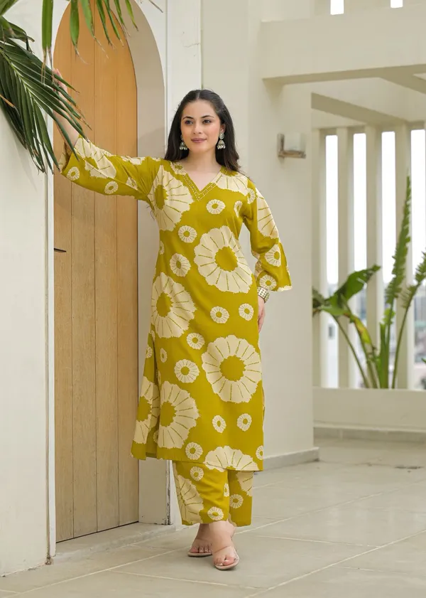 Mustard_Yellow_Floral_Printed_Cotton_Kurta_Pant