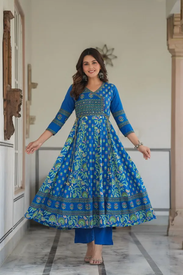 Blue_Angrakha_Anarkali_Cotton_Suit_Set