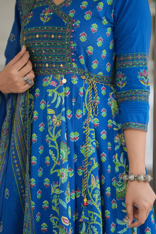 Blue_Angrakha_Anarkali_Cotton_Suit_Set