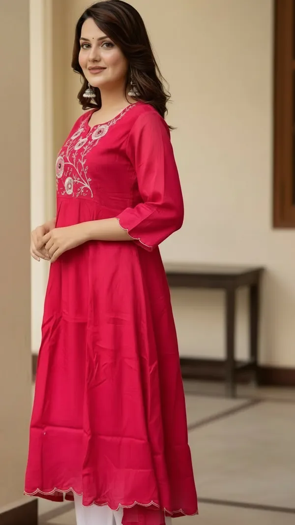Rani_Pink_Mul_Chanderi_Floral_Embroidered_Suit_Set