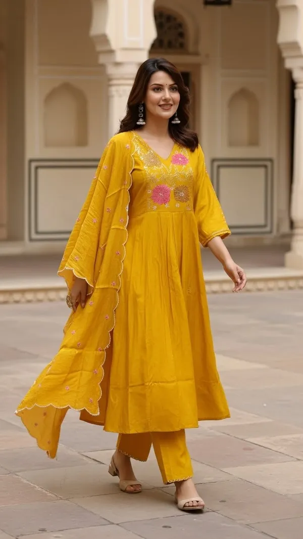 Mustard_Mul_Chanderi_Floral_Embroidered_Suit_Set