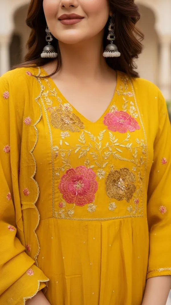 Mustard_Mul_Chanderi_Floral_Embroidered_Suit_Set