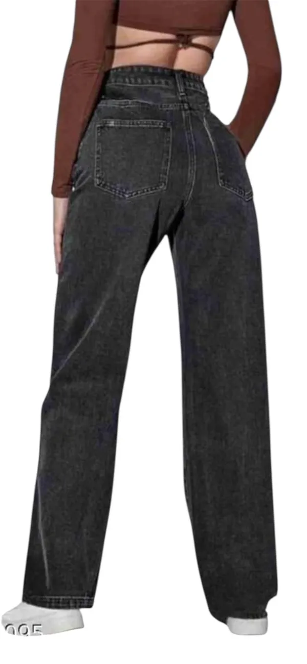 Grey_And_Black_Straight_Fit_Denim_Jeans_For_Girls