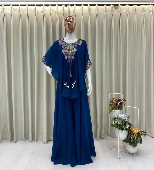 Navy_Blue_Cotton_Kurta_Set_For_Women