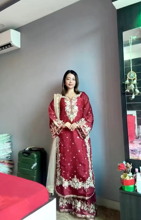Maroon_Party_Wear_Top,_Palazzo_&_Dupatta_Set_for_Women